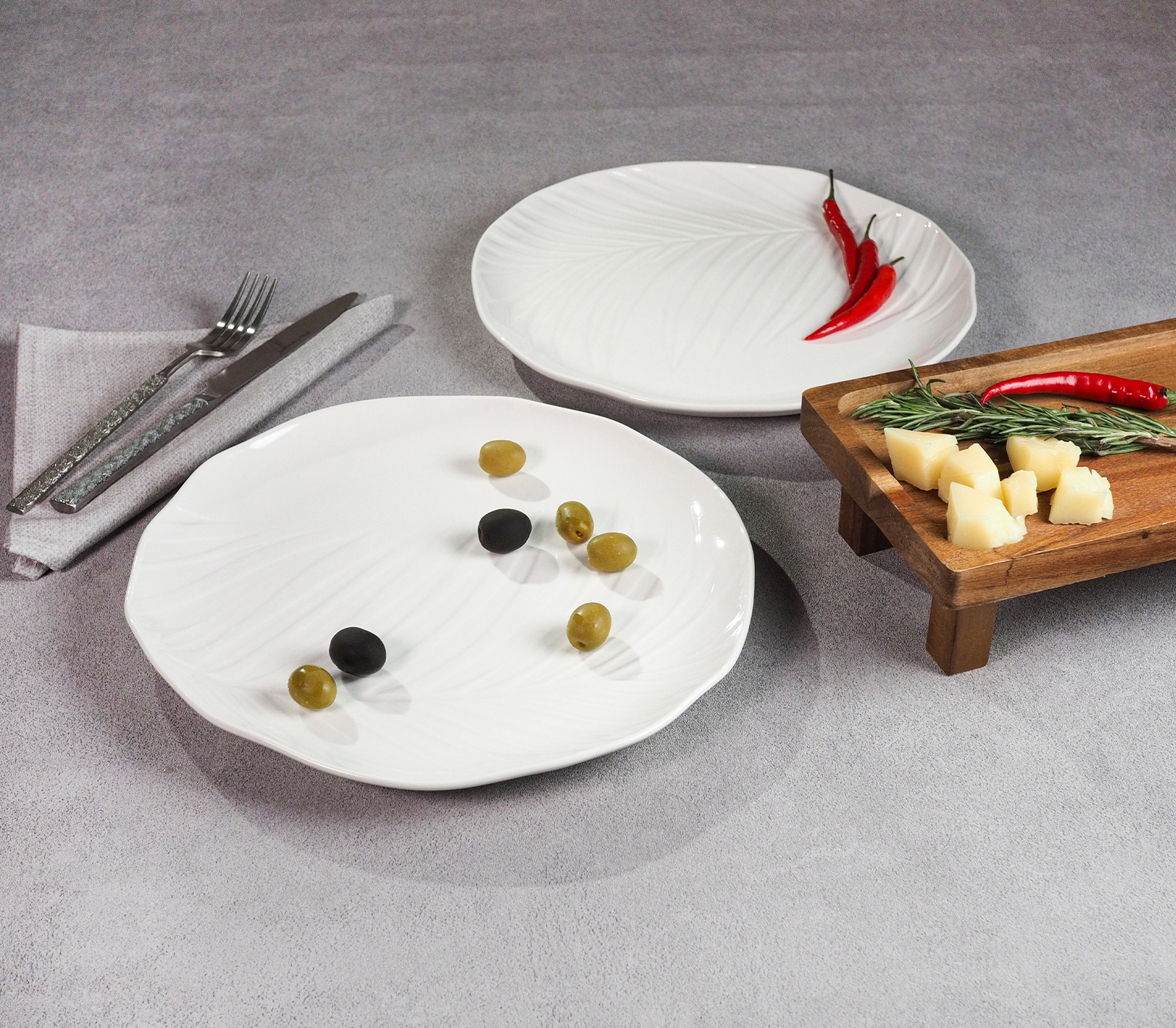 Набор тарелок обеденных BALI (белый, 2 шт) - фото 1