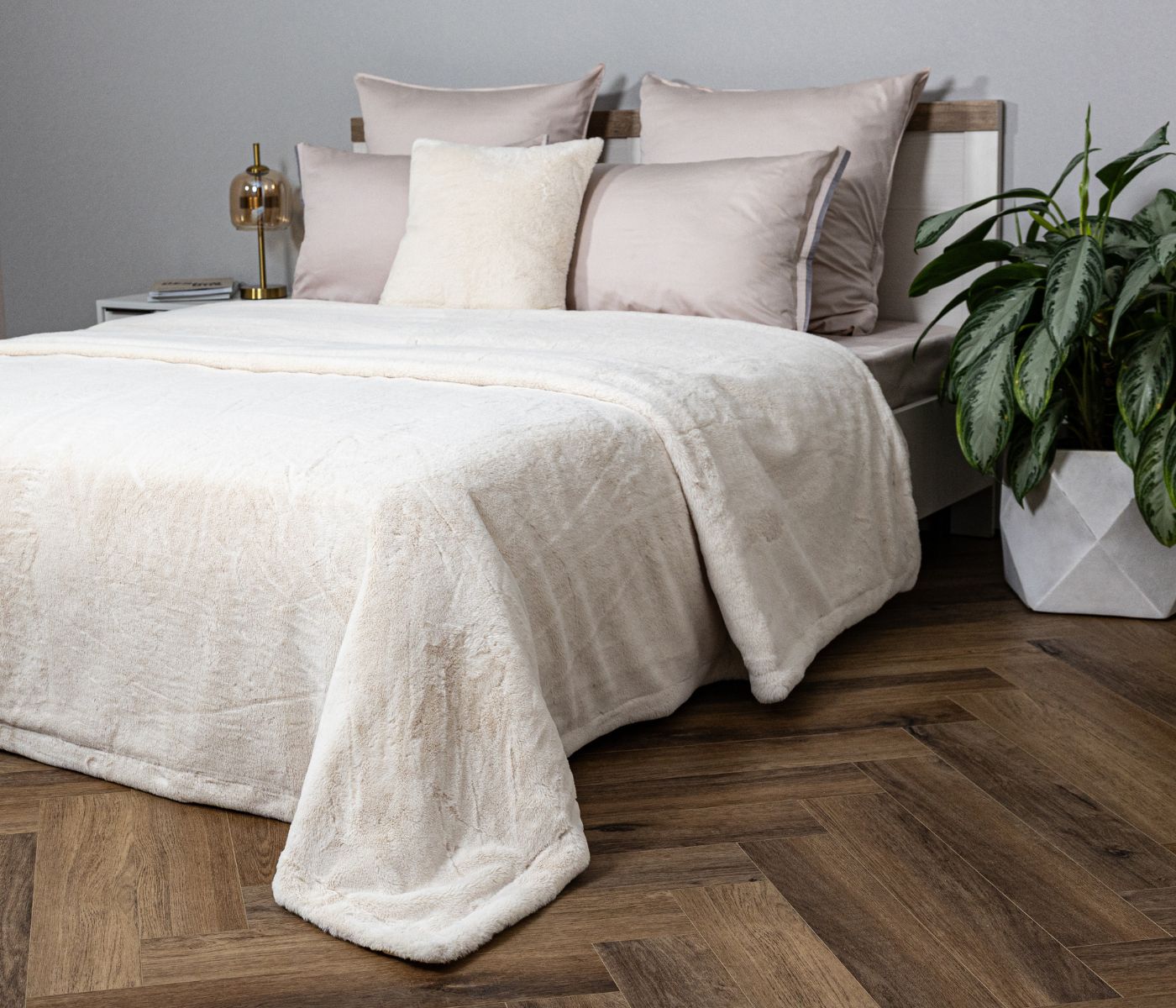 Покрывало меховое стеганое VANILLA LATTE - фото 1