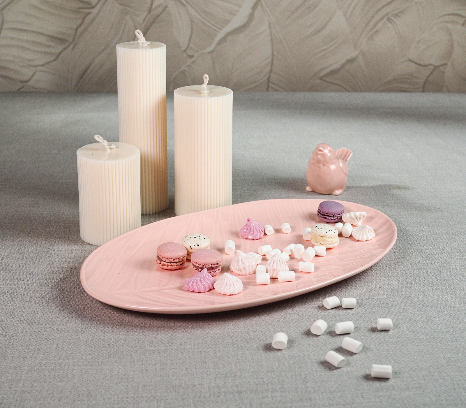 Блюдо сервировочное BALI (розовое, большое, 1 шт) - фото 1