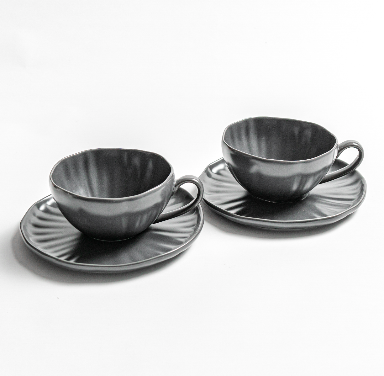 Подарочный набор чайных пар LOTUS (графитовый) - фото 2