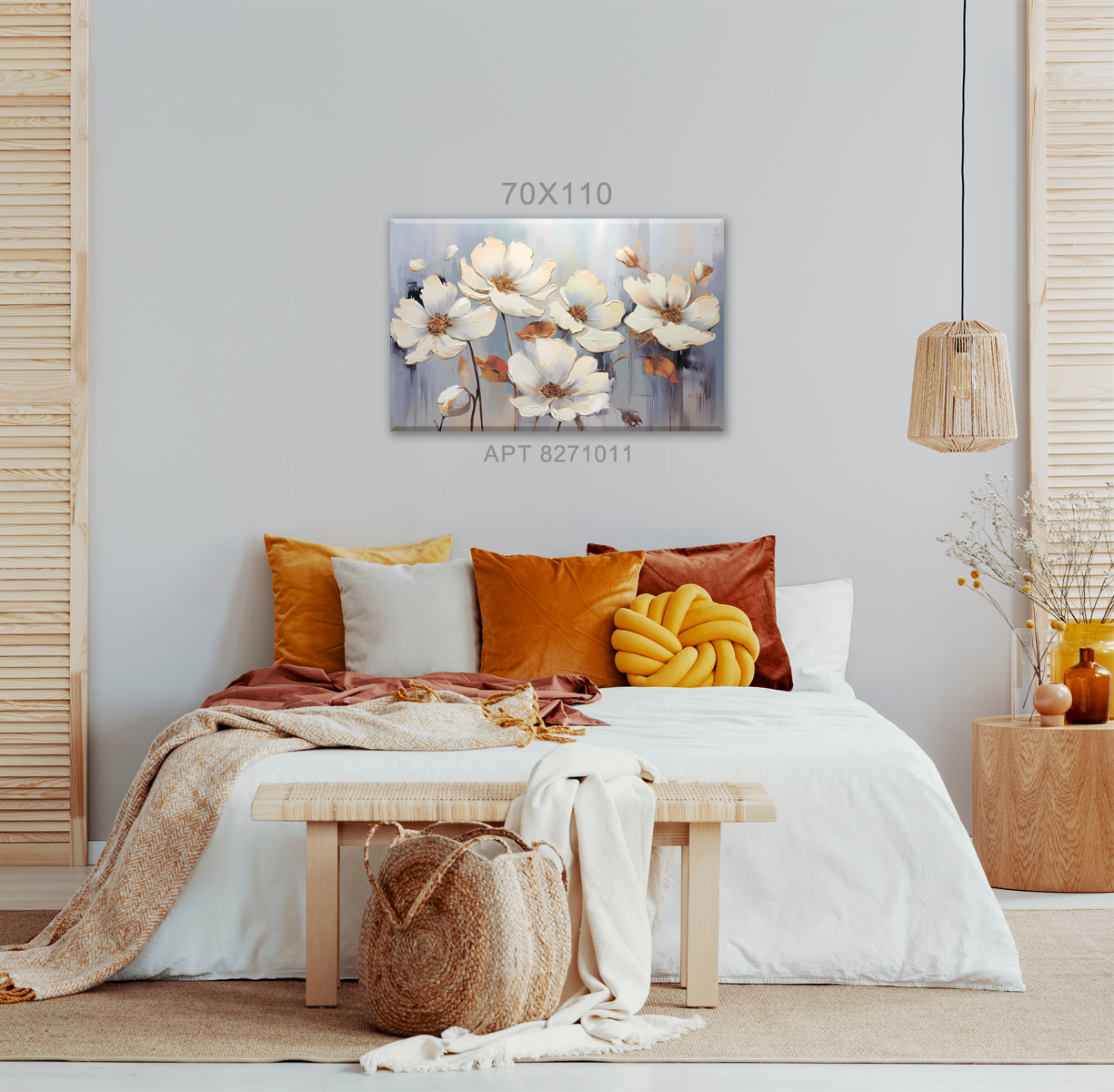 Картина на холсте WHITE FLOWERS арт. 8271011 - фото 2