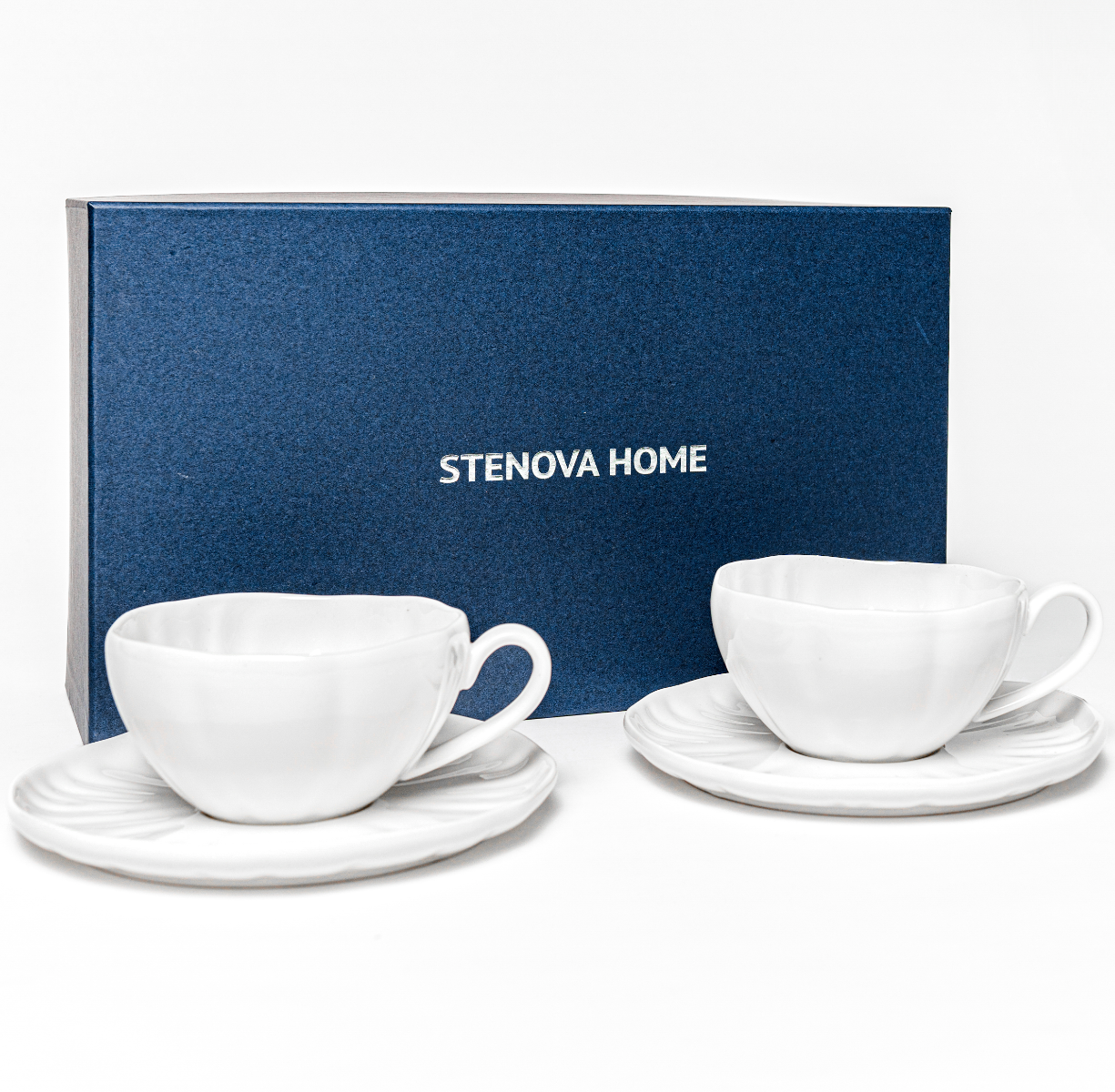 Подарочный набор чайных пар LOTUS (белый) - фото 3