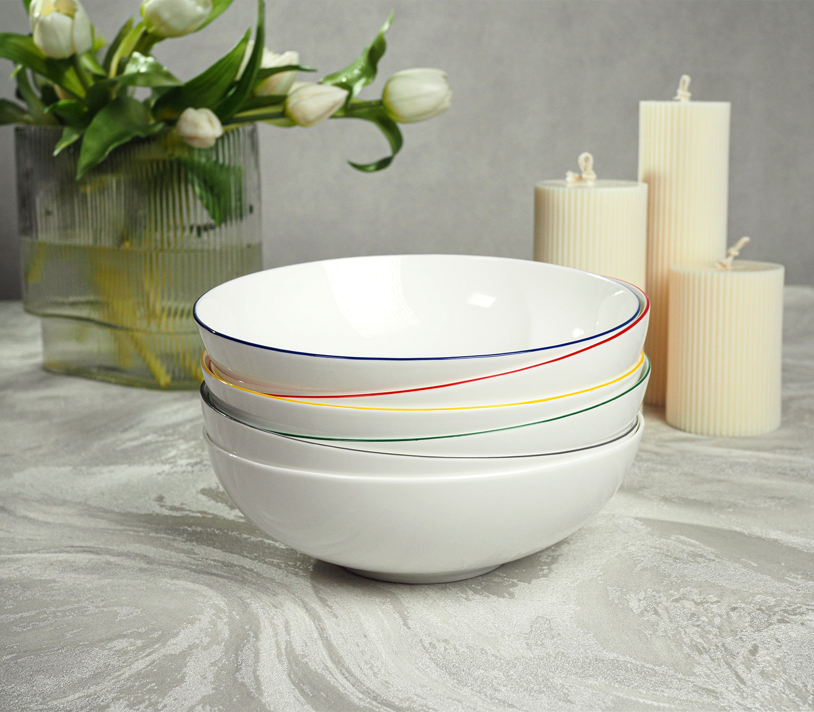 Подарочный набор тарелок глубоких SYMBOL  / СИМВОЛ (микс цвета) - фото 1