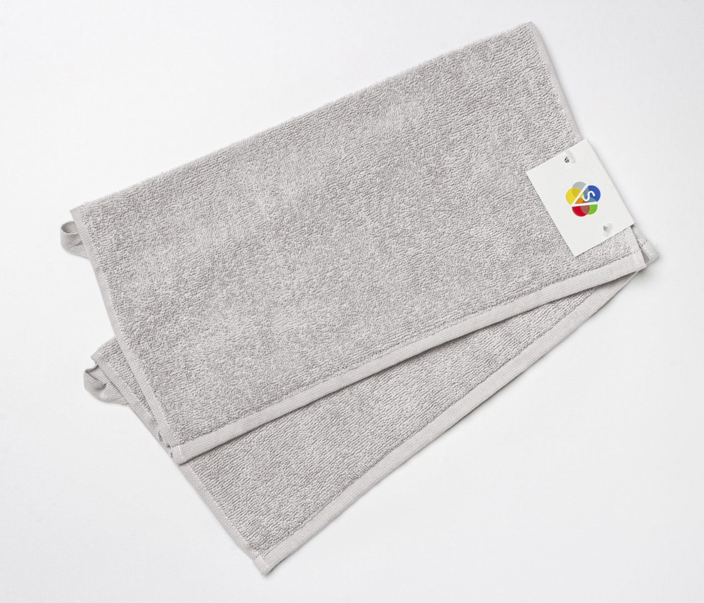 Набор полотенец махровых IDEAL (светло-серый, 2 шт) - фото 1