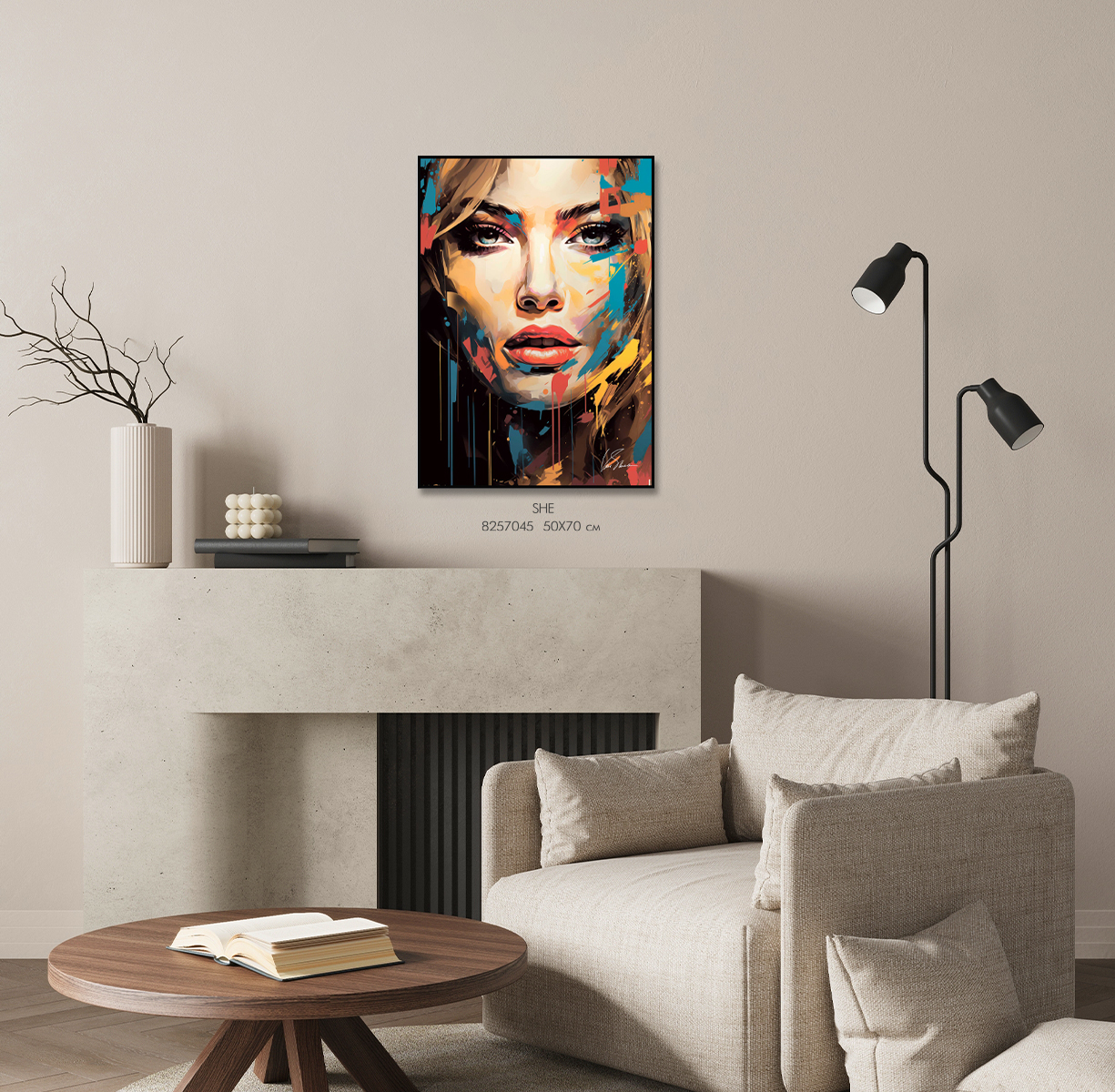 Картина на холсте в раме SHE арт.8257045 - фото 2