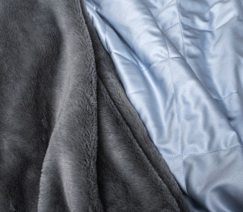 Плед меховой FROST GRAY - фото 2