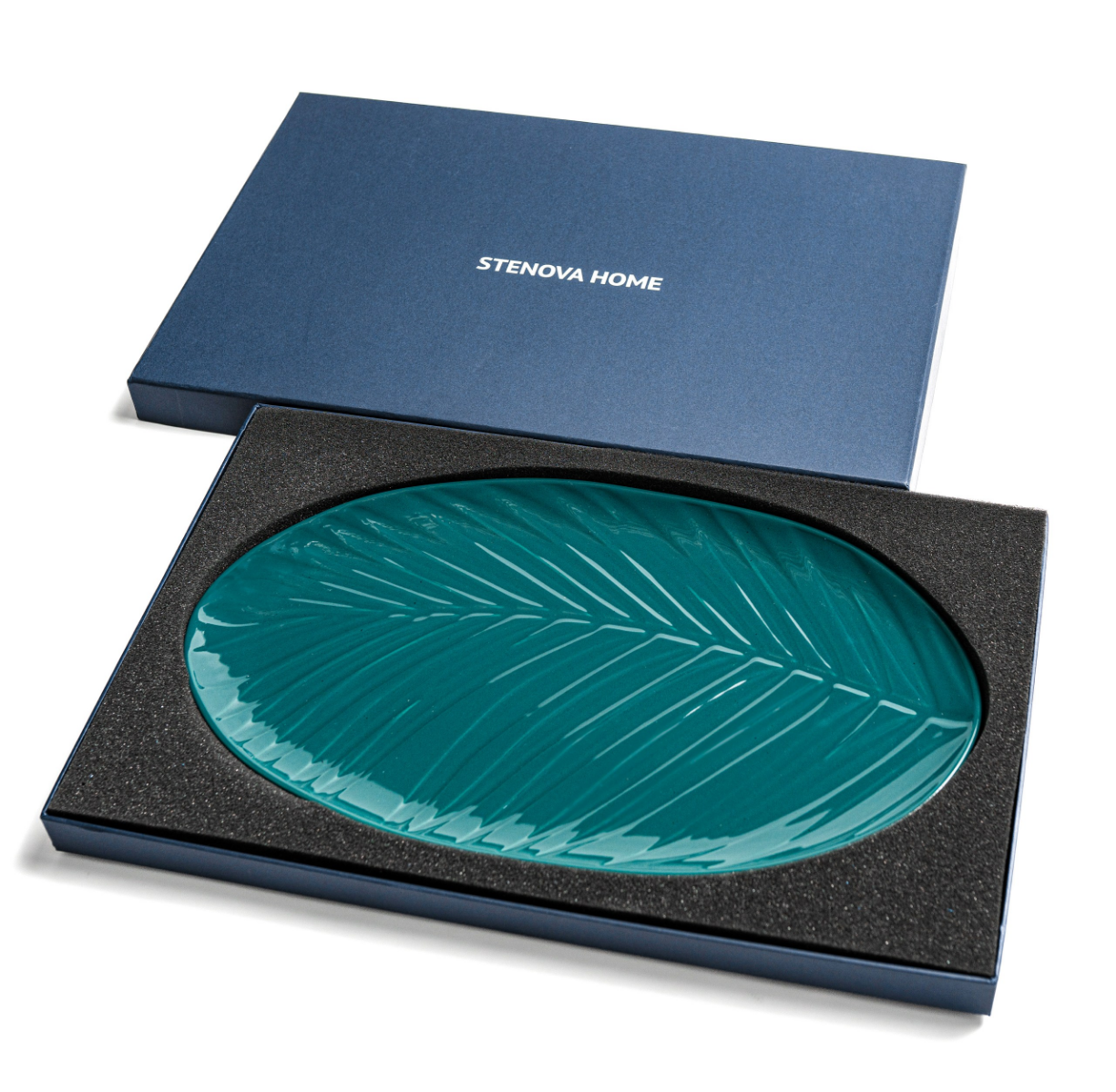 Блюдо сервировочное BALI (зеленое, большое, 1 шт) - фото 3