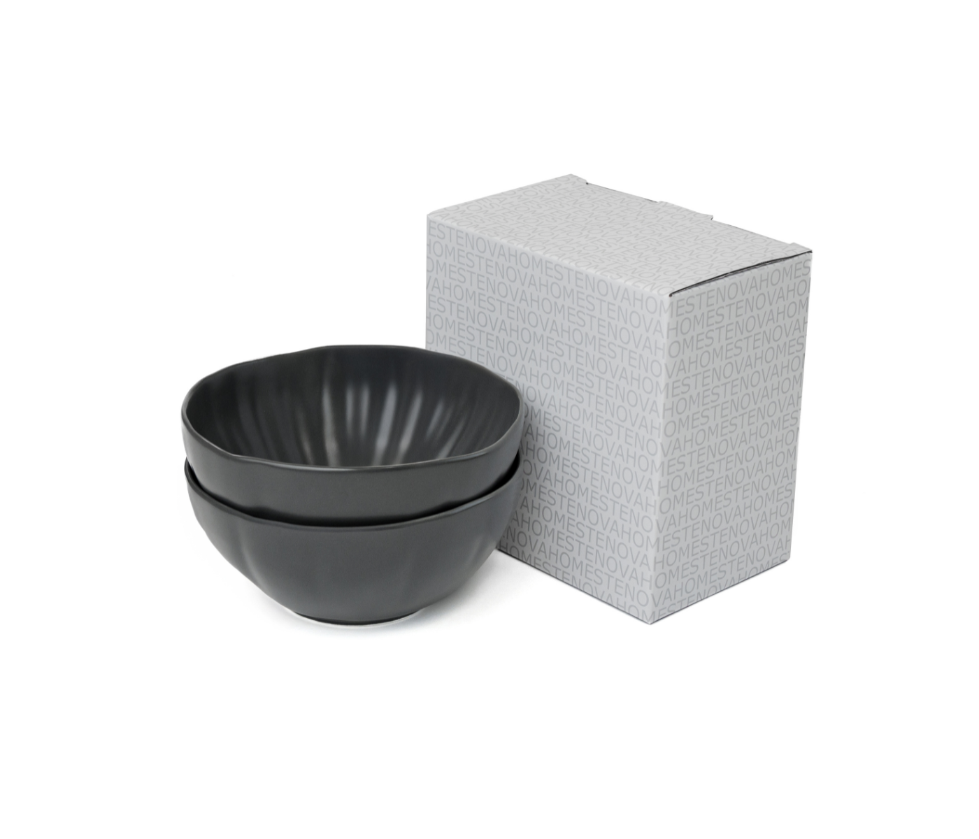 Набор салатников LOTUS (большие, графитовый, 2 шт) - фото 4