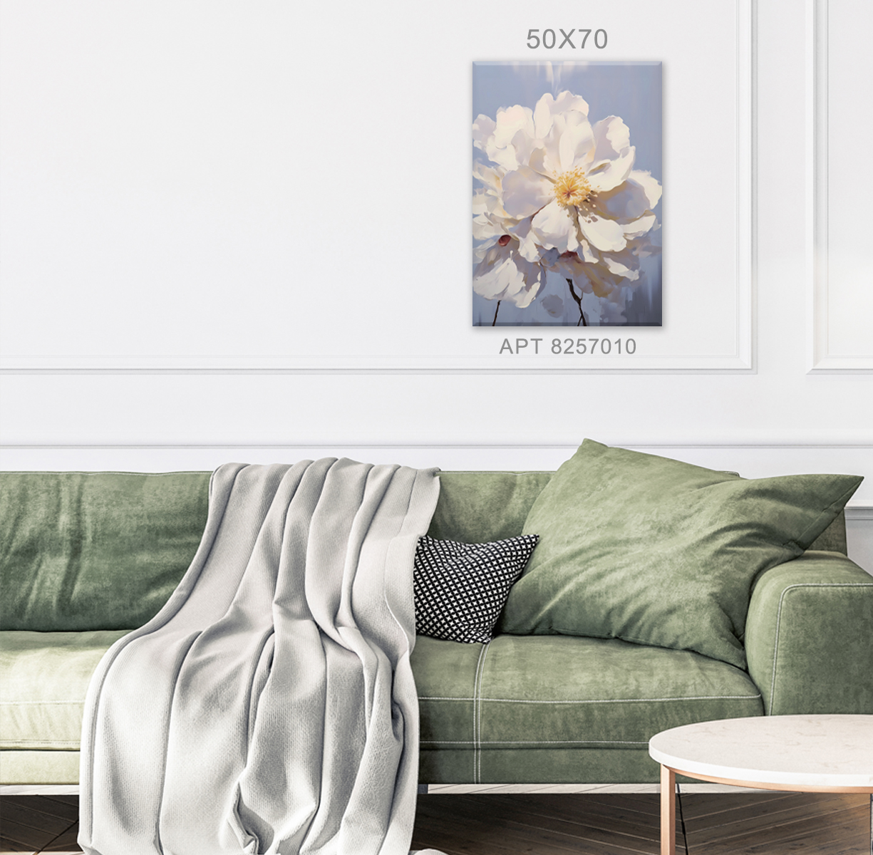 Картина на холсте WHITE FLOWERS арт. 8257010 - фото 3