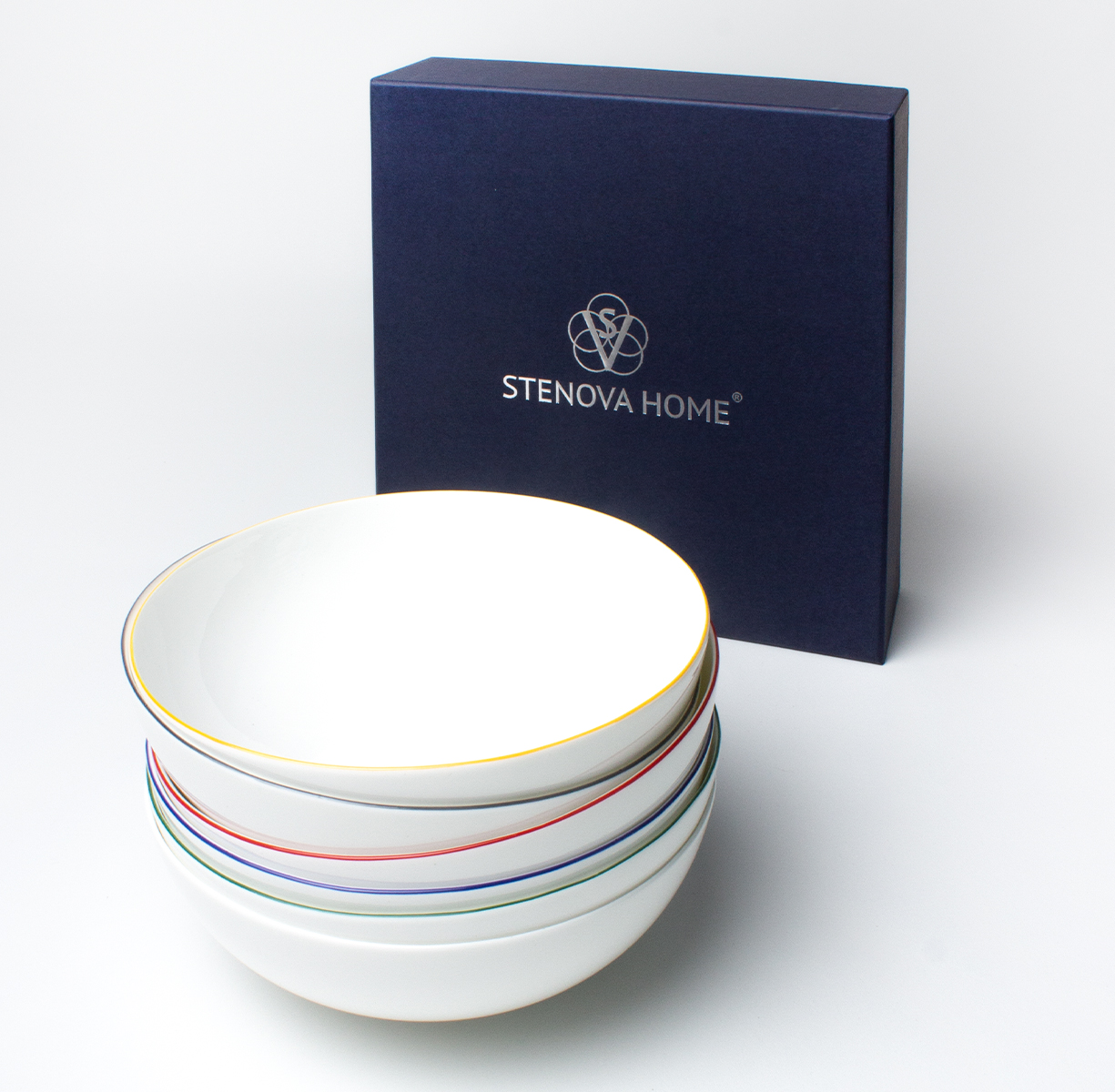 Подарочный набор тарелок глубоких SYMBOL  / СИМВОЛ (микс цвета) - фото 4