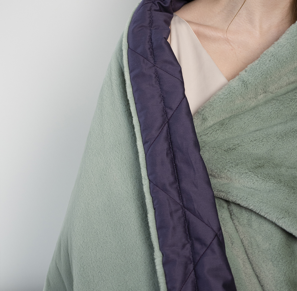 Плед меховой OLIVE GREEN - фото 5