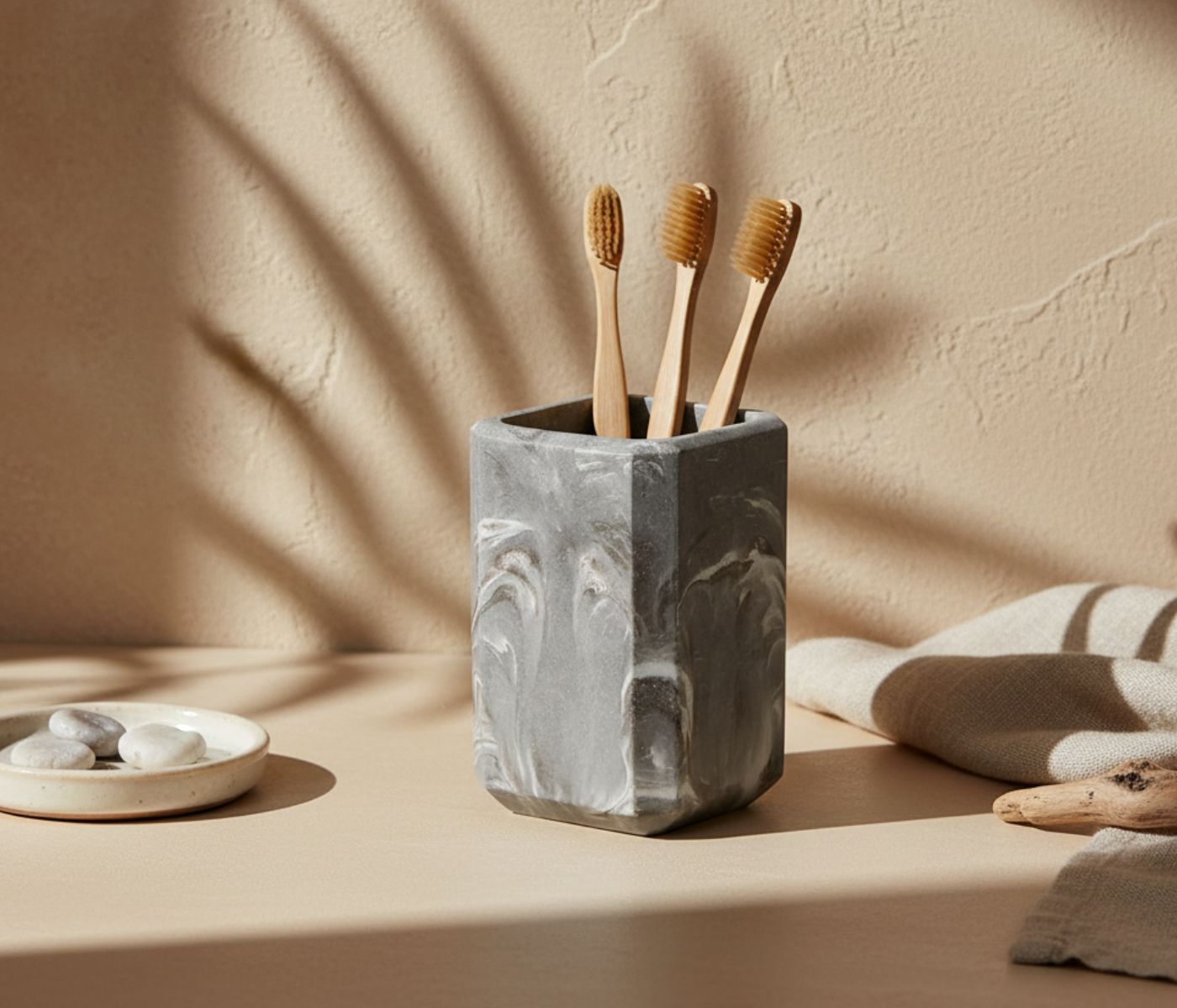 Стакан для зубных щеток LADOGA / ЛАДОГА серый - фото 1