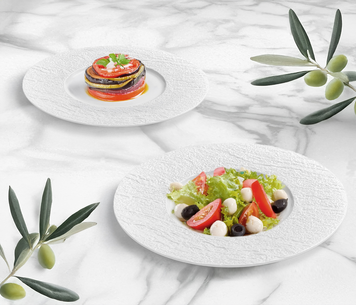 Набор тарелок обеденных LAVA (белый, 2 шт) - фото 1