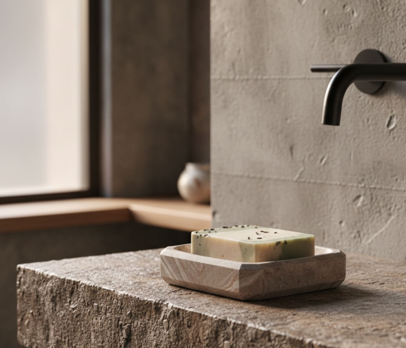 Мыльница BAIKAL / БАЙКАЛ коричневая - фото 1