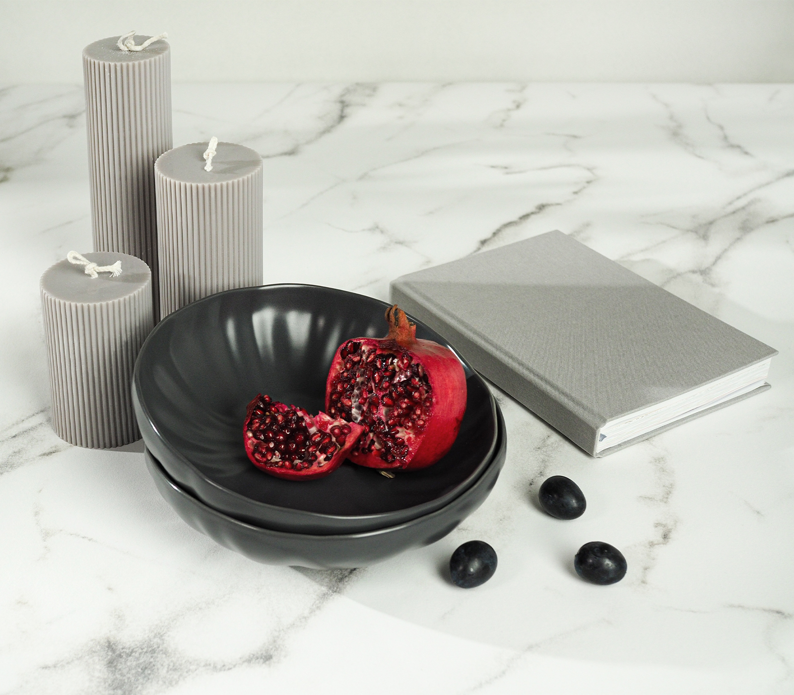 Набор глубоких тарелок LOTUS (графитовый, 2 шт) - фото 1