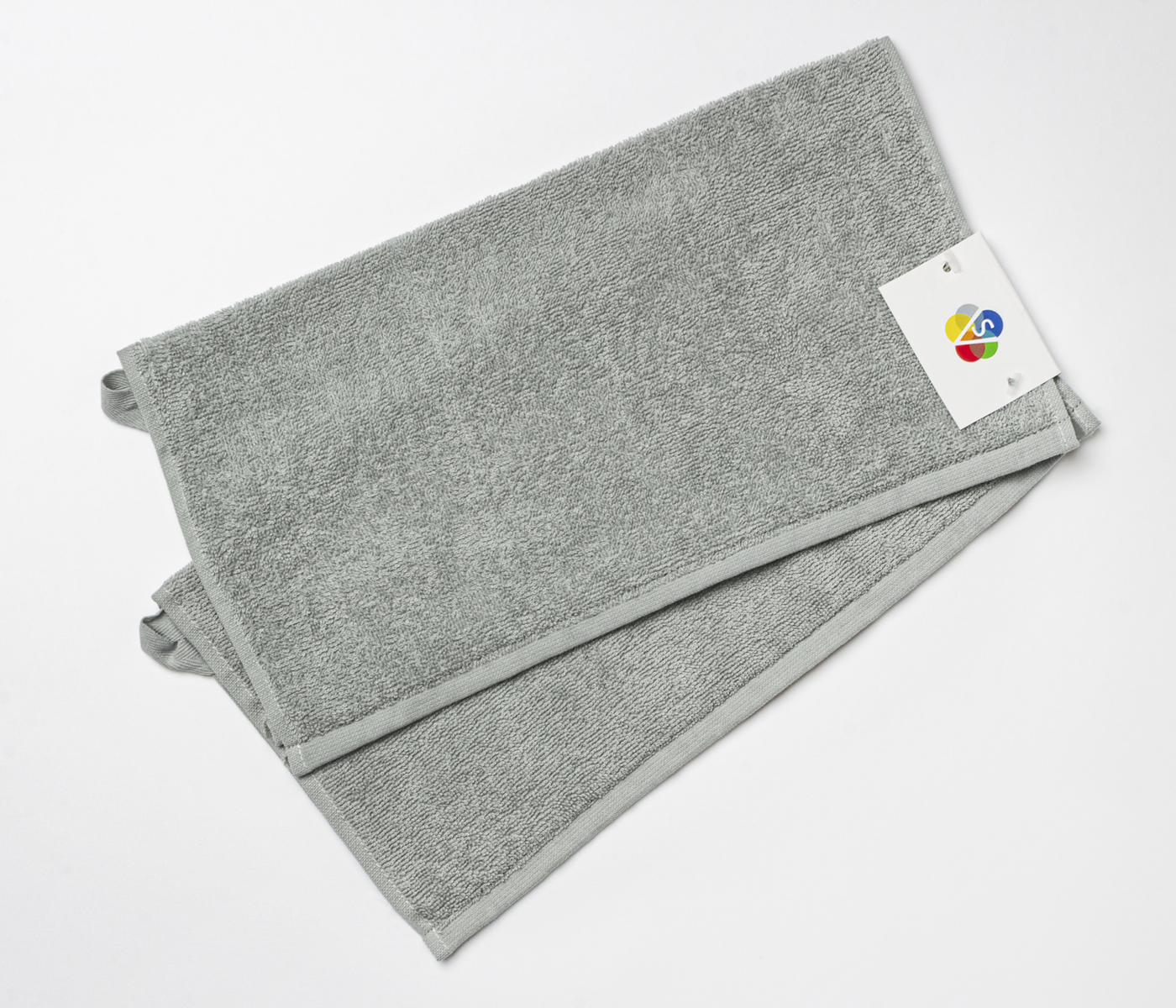 Набор полотенец махровых IDEAL (серо-зеленый, 2 шт) - фото 1