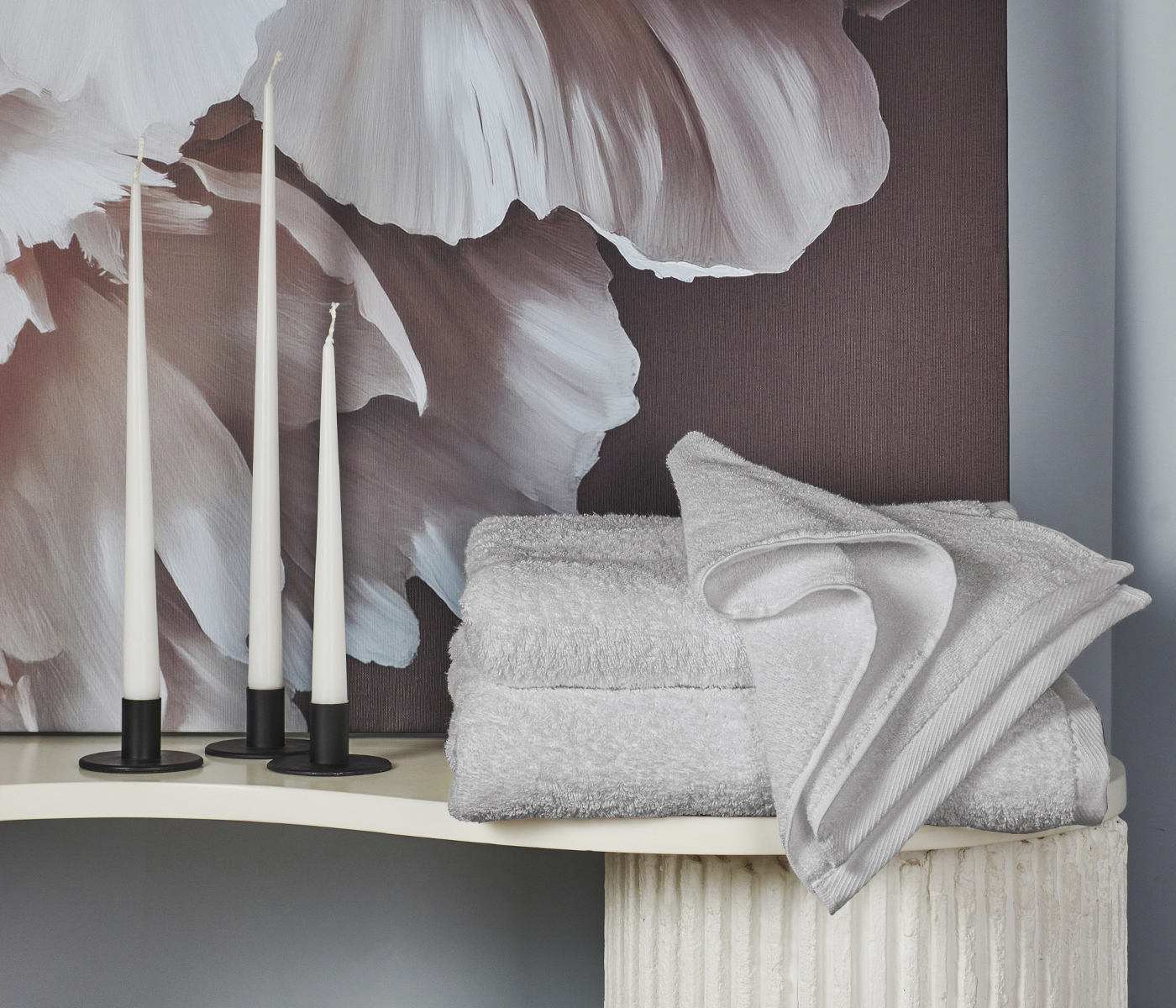 Полотенце махровое IDEAL (светло-серый) - фото 3