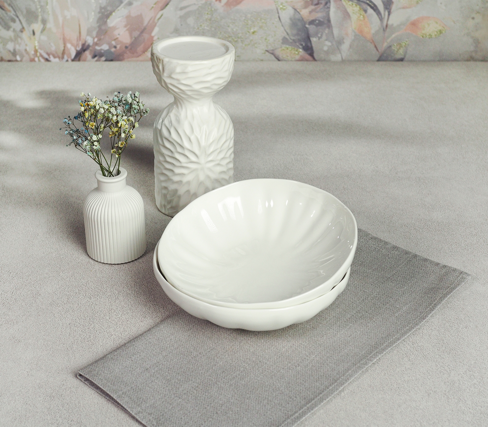 Набор глубоких тарелок LOTUS (белый, 2 шт) - фото 1