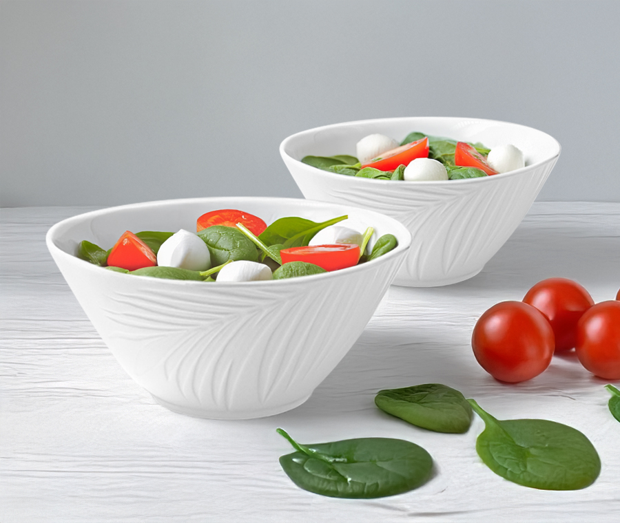 Набор салатников BALI (большие, белые, 2 шт) - фото 1