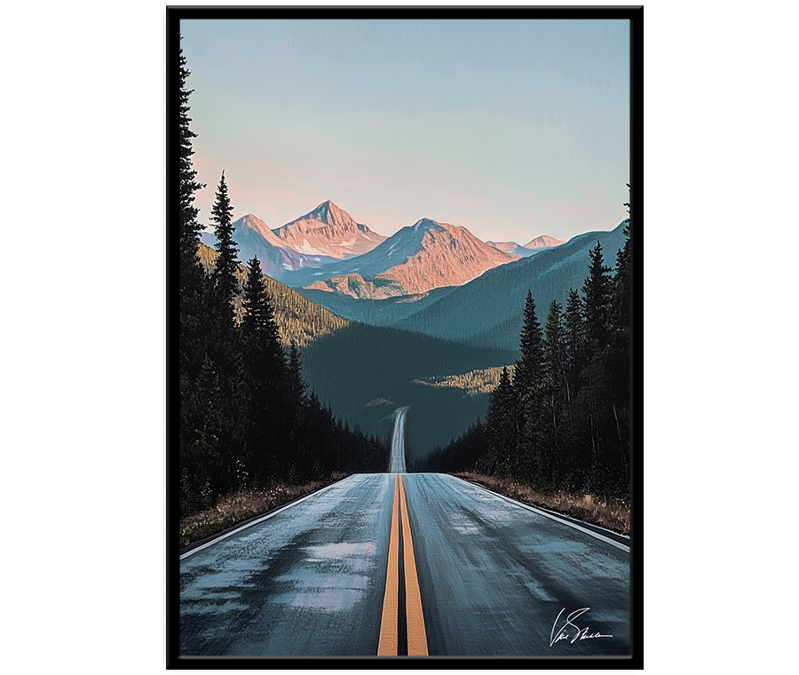 Картина на холсте в раме THE ROAD арт.8257083