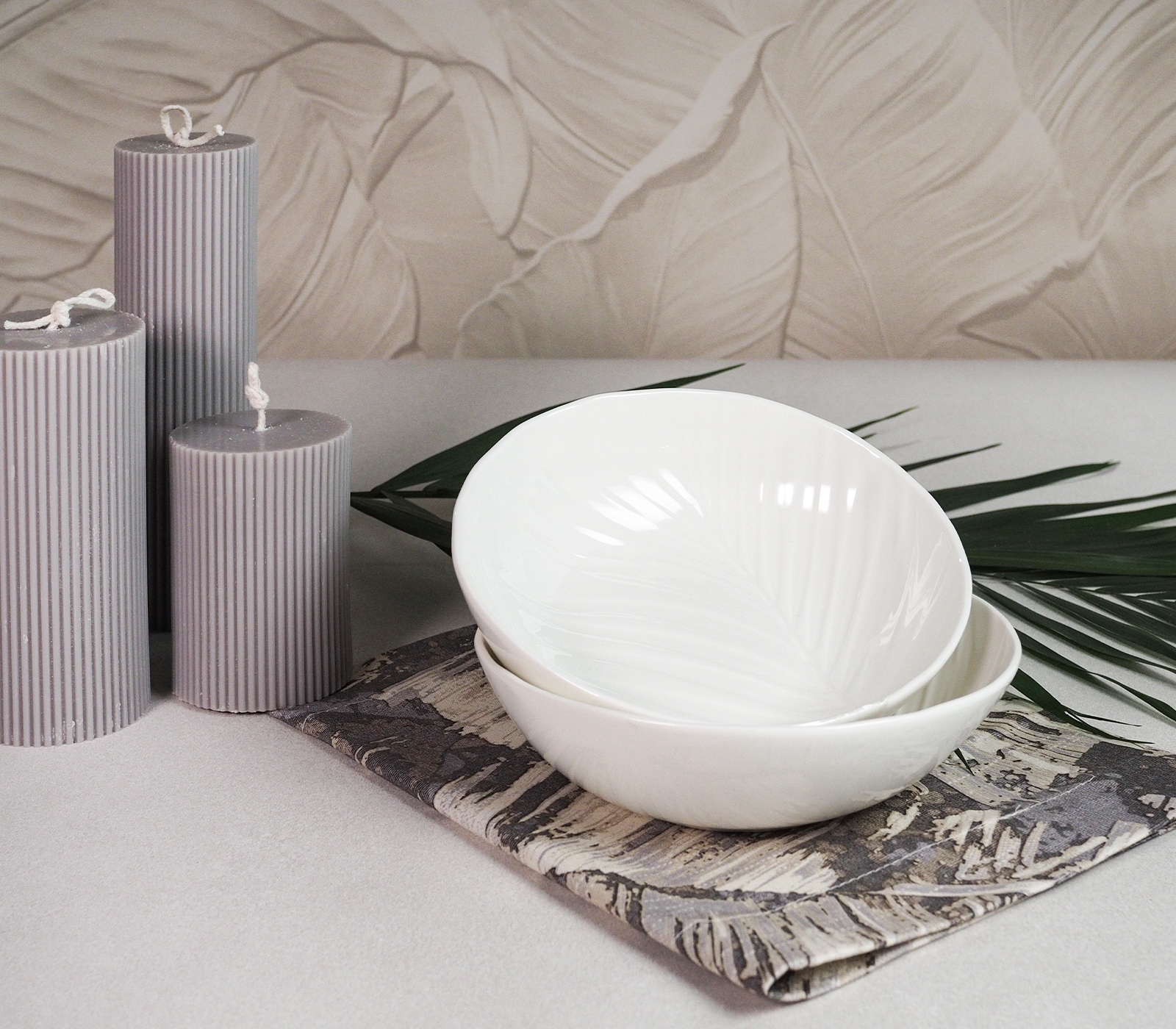 Набор глубоких тарелок BALI (белый, 2 шт) - фото 1