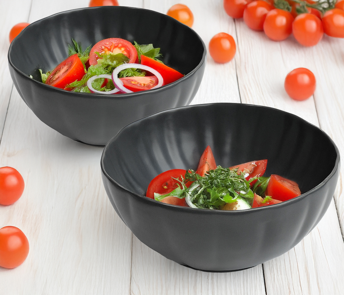 Набор салатников LOTUS (большие, графитовый, 2 шт) - фото 2