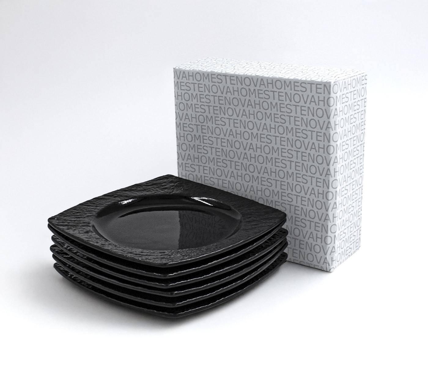 Набор тарелок десертных LAVA (черный, 6 шт) - фото 3