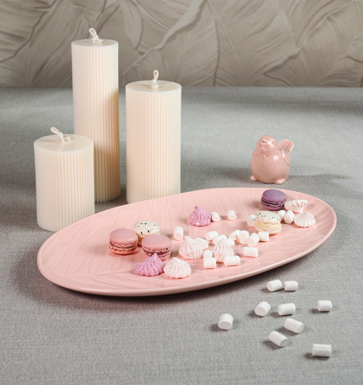 Блюдо сервировочное BALI (розовое, большое, 1 шт)