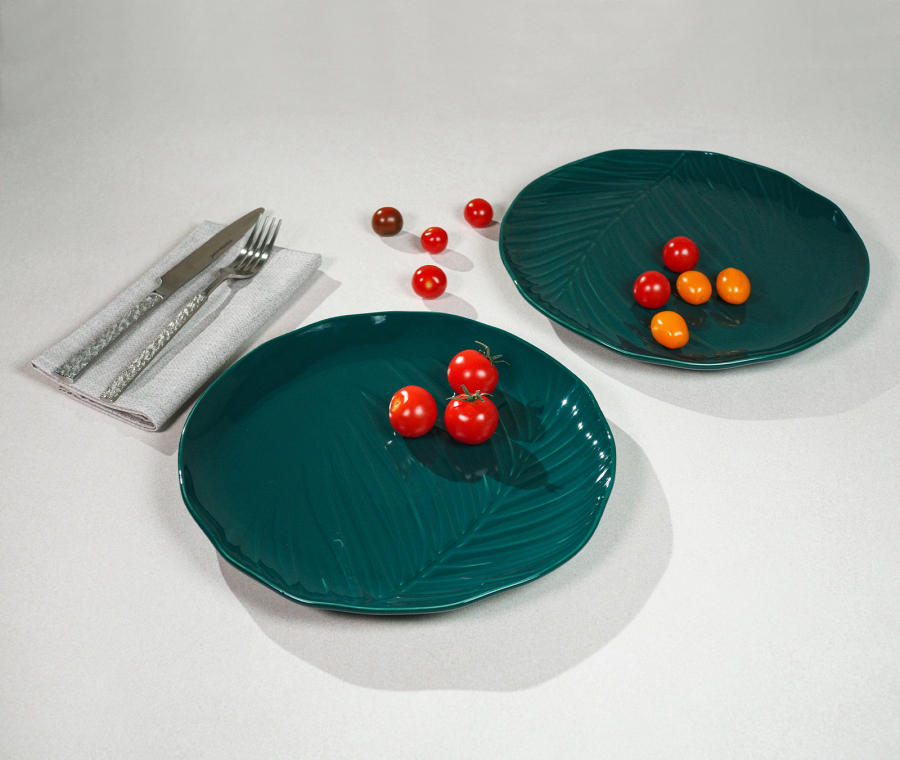 Набор тарелок обеденных BALI (зеленый, 2 шт)