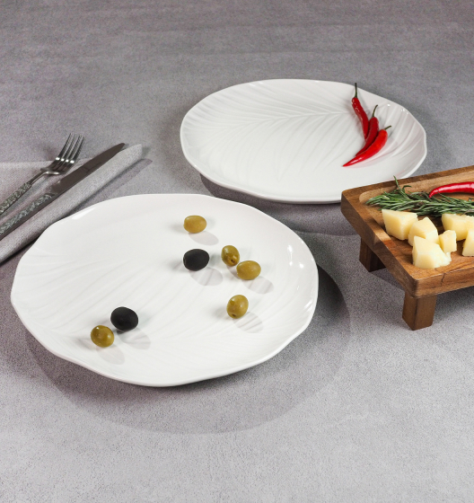 Набор тарелок обеденных BALI (белый, 2 шт)