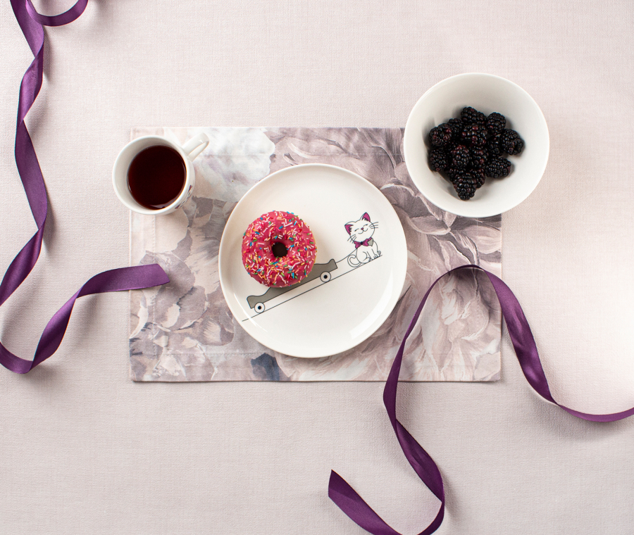 Подарочный набор детской фарфоровой посуды KITTEN