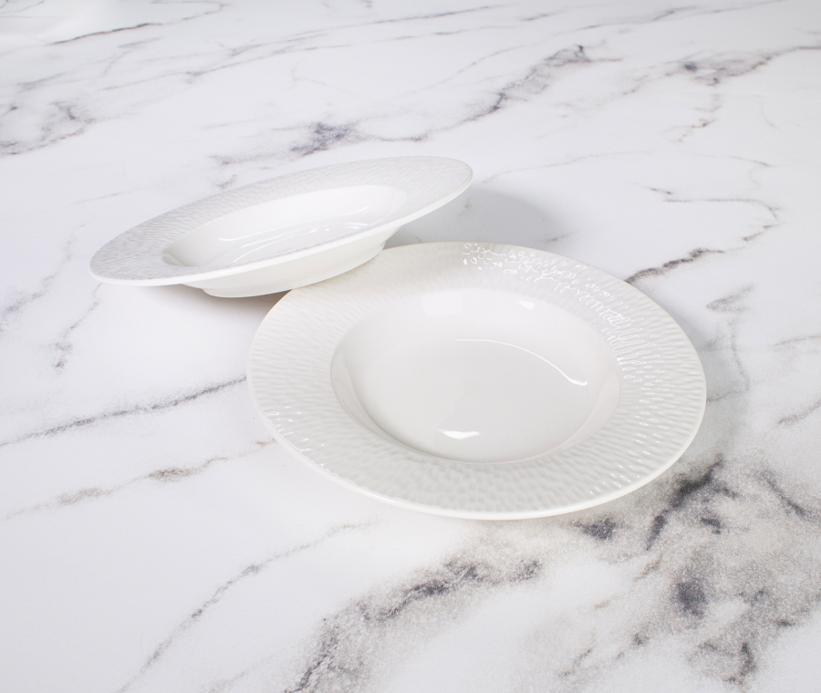 Набор тарелок глубоких ONEGA (белый, 2 шт)