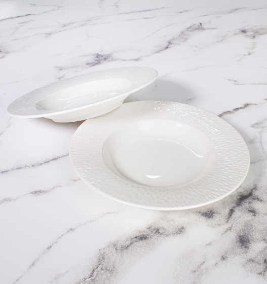 Набор тарелок глубоких ONEGA (белый, 2 шт)