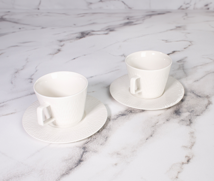 Подарочный набор чайных пар ONEGA (белый)