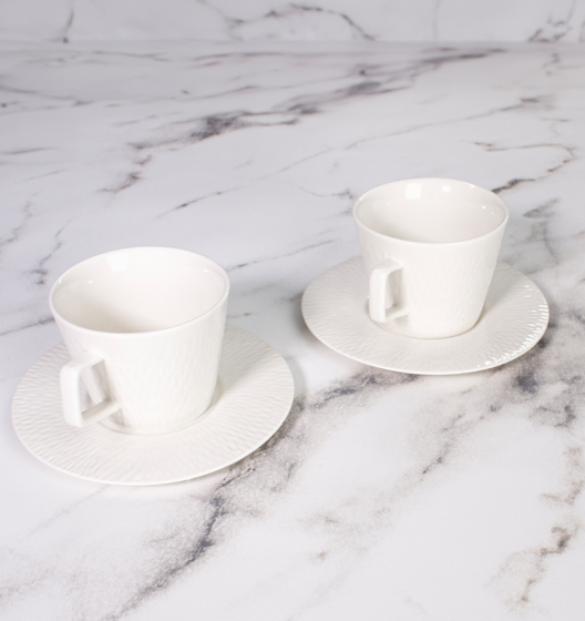Подарочный набор чайных пар ONEGA (белый)