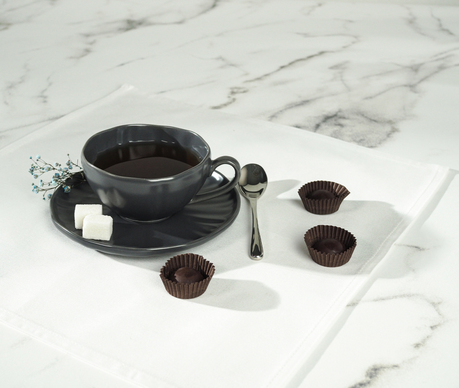 Чайная пара LOTUS  (графитовый, 1 шт)