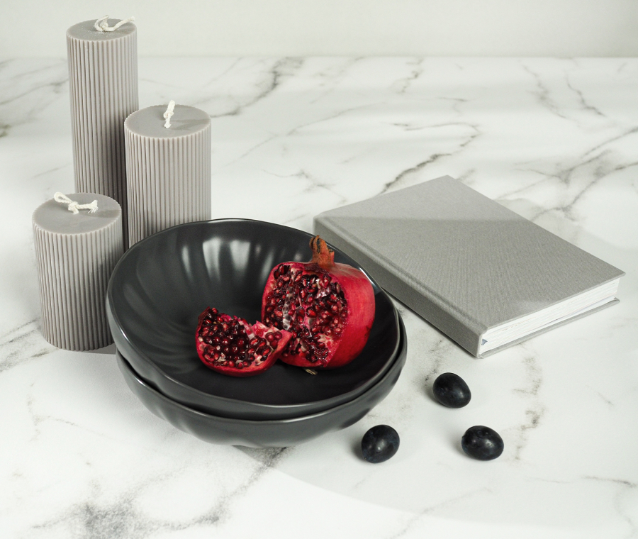 Набор глубоких тарелок LOTUS (графитовый, 2 шт)