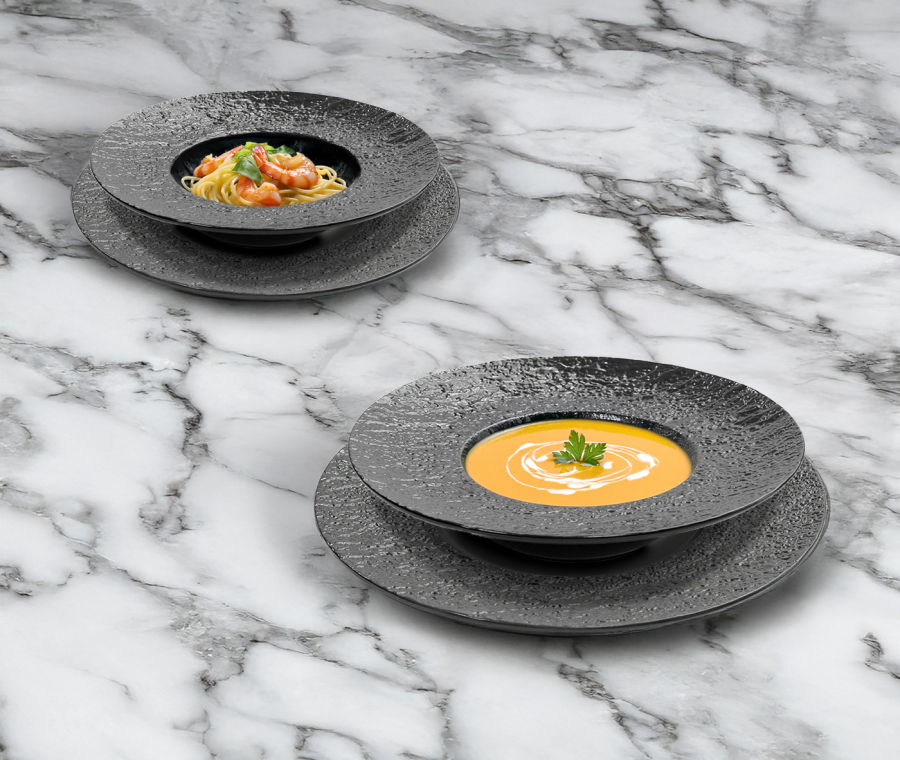 Подарочный набор тарелок LAVA (чёрный)