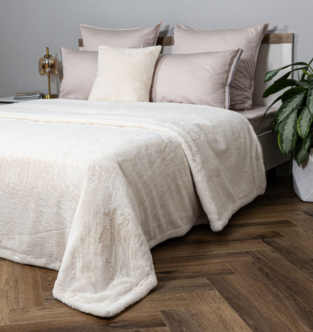 Покрывало меховое стеганое VANILLA LATTE